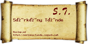 Sárkány Tünde névjegykártya