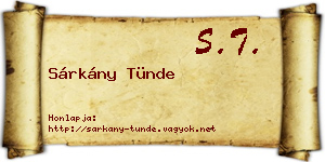 Sárkány Tünde névjegykártya